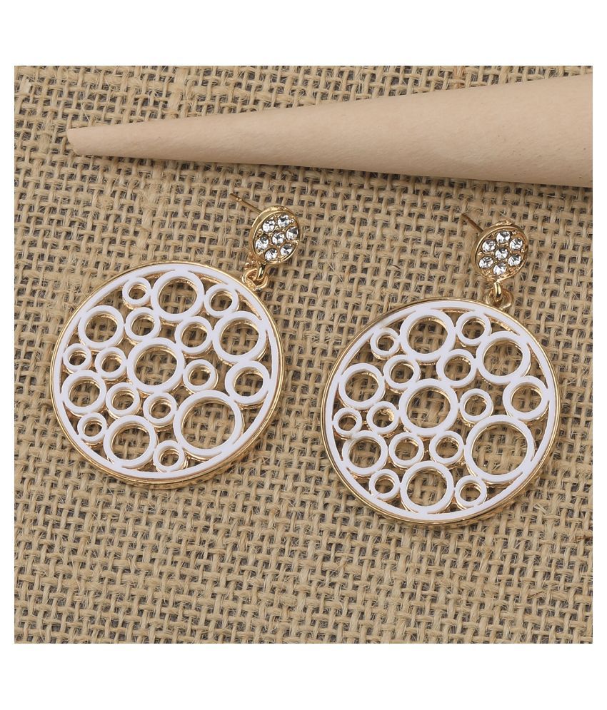     			SILVER SHINE  Gold White Plated Stylish Fancy Look Earring For Women Girl