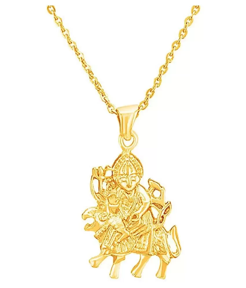 God Jewellery Pendant Chain Locket Men And Women Gold-plated Brass Pendant  Set