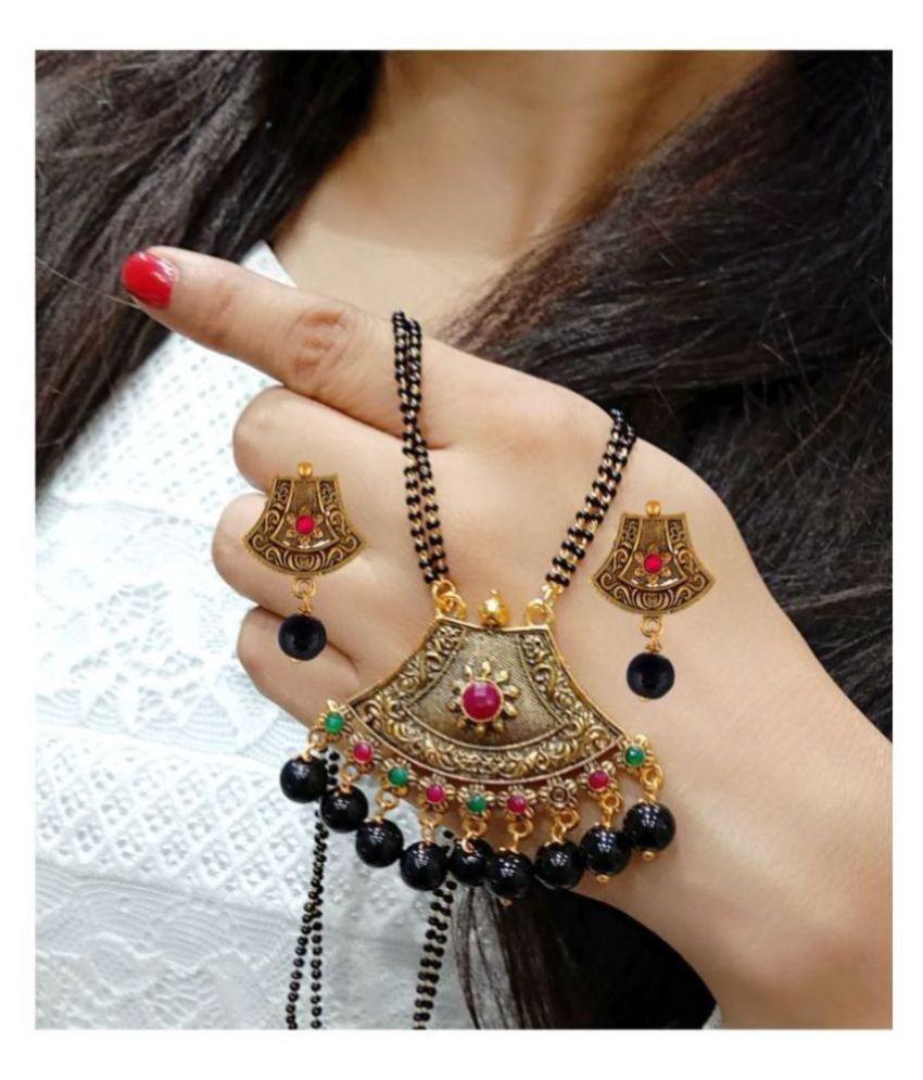 Navya Collections Traditional antique gold plated ...