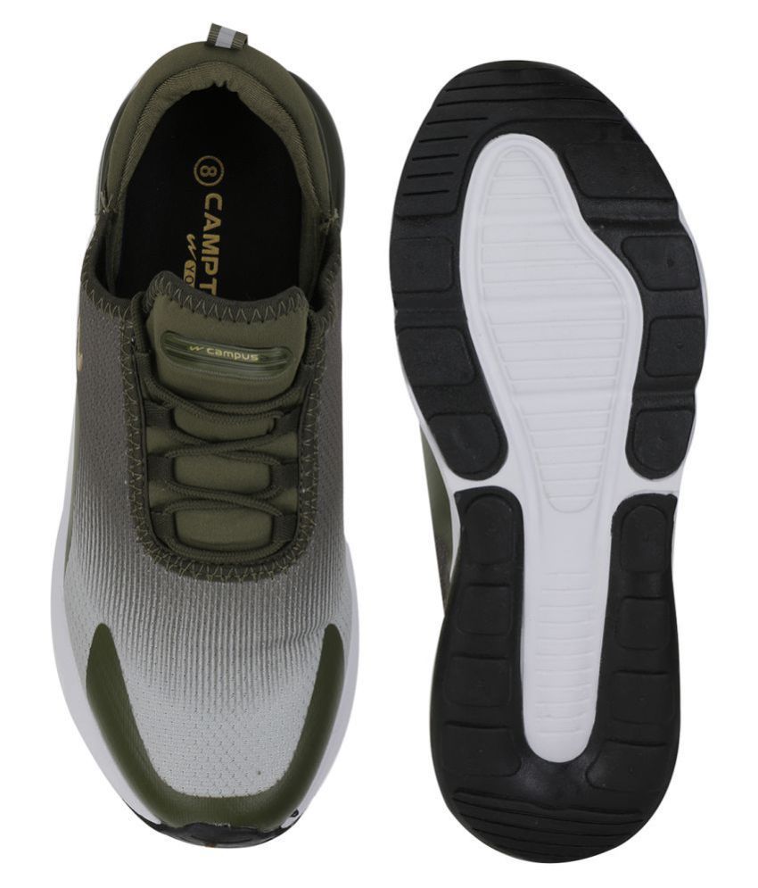 Campus DRAGON GOLD Olive Running Shoes 