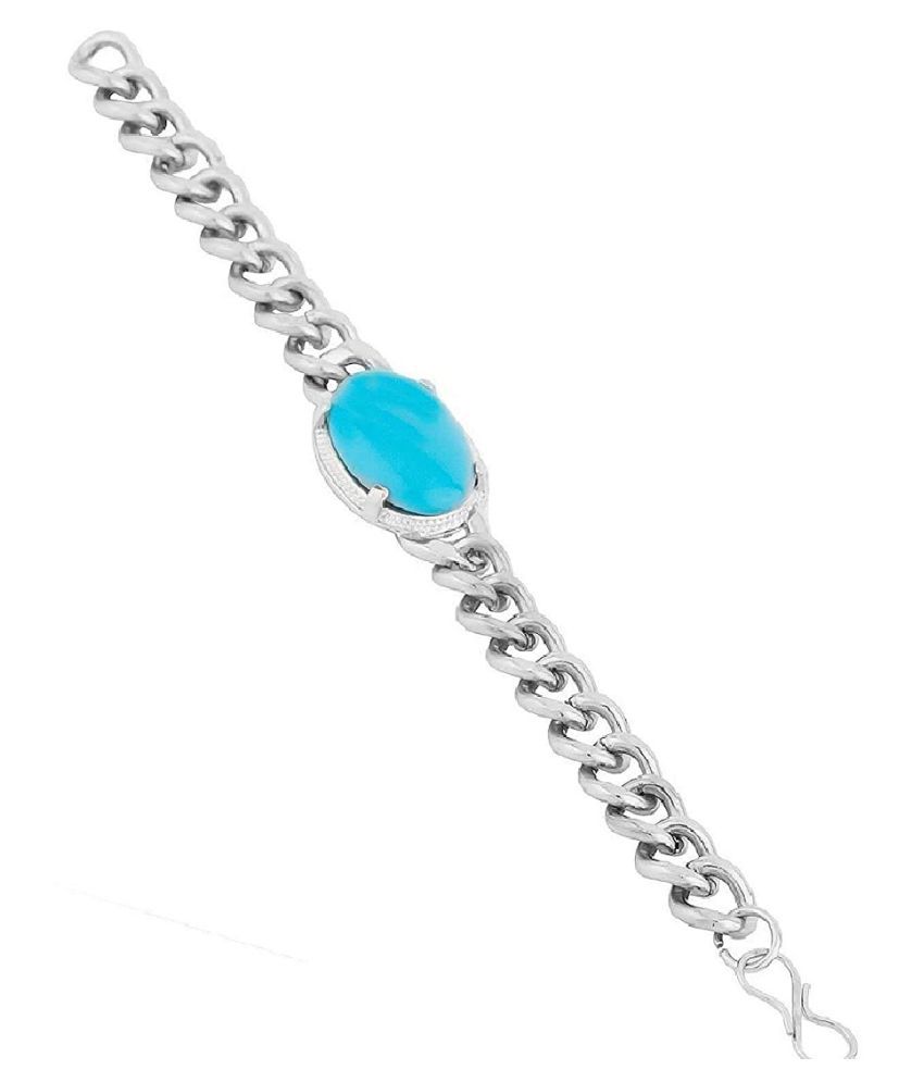 Original Turquoise (Firoza) Sterling Silver Bracelet For Men & Women ...