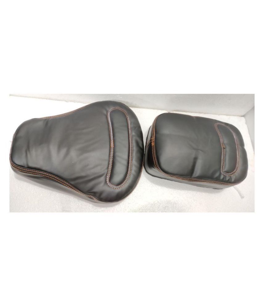     			PURE BIKING Seat Cover Black Front & Rear For Royal Enfield Classic Chrome , Classic Desert Storm