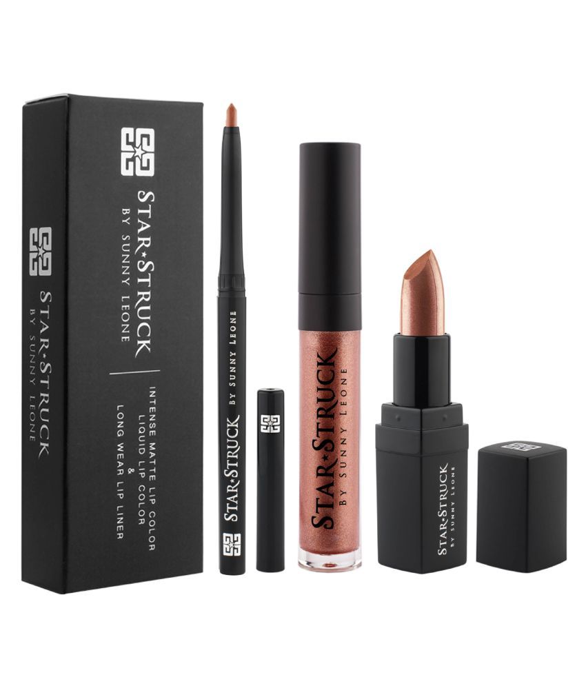 Bronze Beauty- 3 Piece Set (Intense Matte Lip color,Liquid Lip Color ...