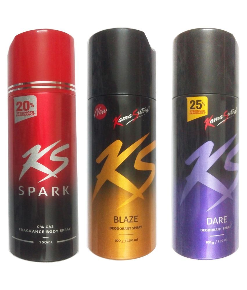 1 KAMASUTRA SPARK DEODORANT SPRAY(150ML) + 1 KAMASUTRA DARE DEODORANT