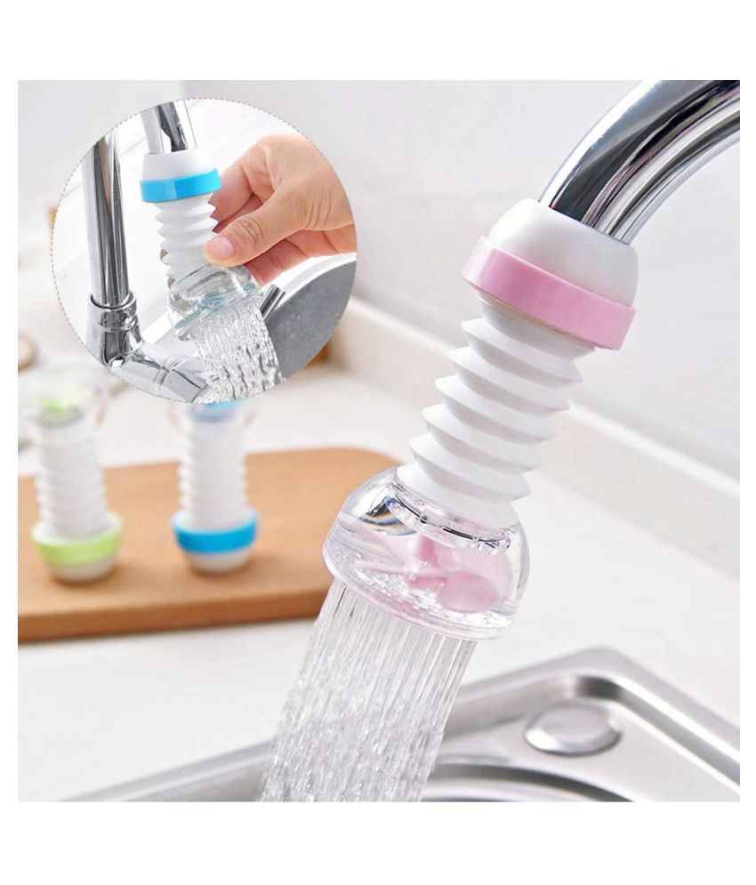     			(Pack of 2) Anti-Splash Expandable Head Nozzle Bathroom Tap Adjustable Splash Sprinkler Head Sprinkler Water Saving Device Faucet Regulator