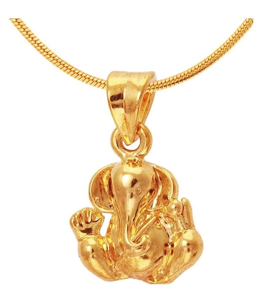 gold chain with ganesh locket