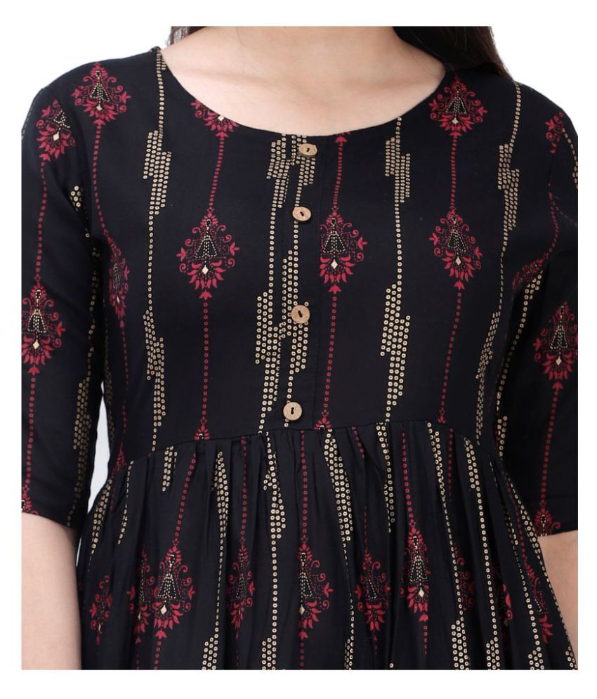 rayon long frock design