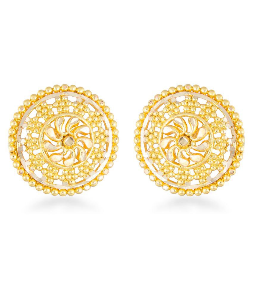     			Vighnaharta Traditional wear Gold Plated alloy Flower Stud Earring for Women and Girls ( Pack of 1 pair stud Earring)