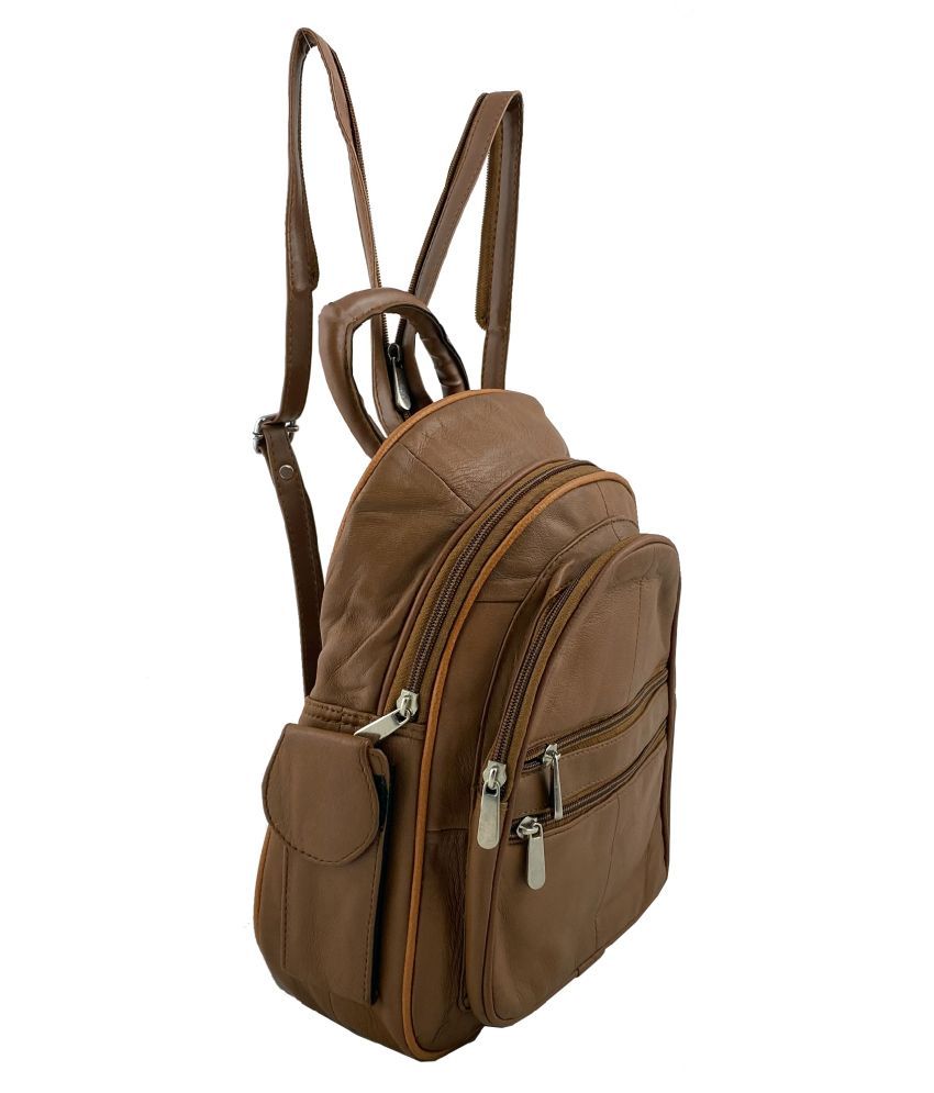 Aspen Leather 5 Ltrs Tan Backpack Buy Aspen Leather 5 Ltrs Tan
