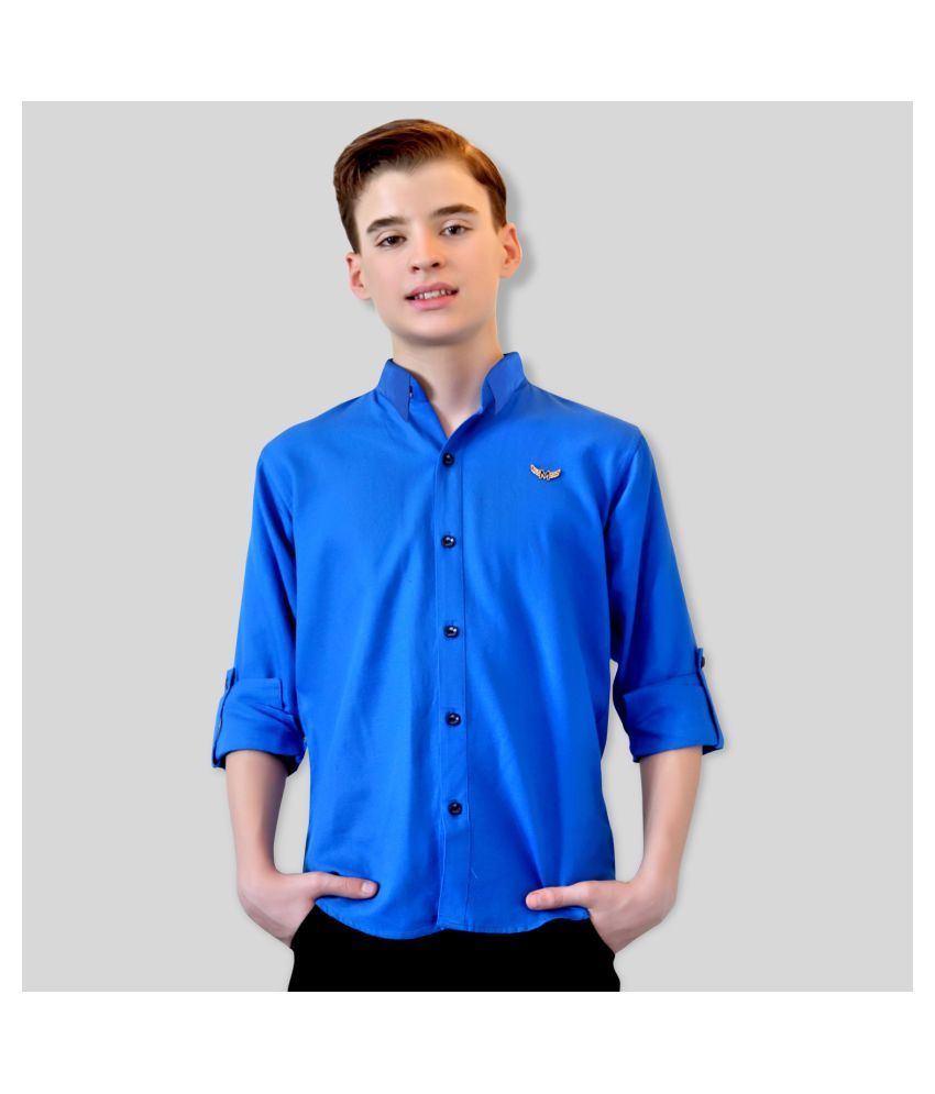     			MashUp Classic Royal Blue Shirt for Young boys