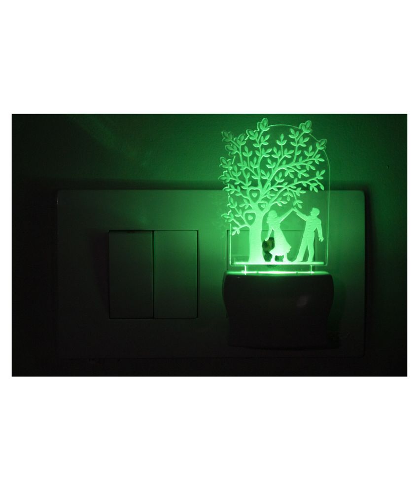     			AFAST Dancing Under Tree Couple 3D Illusion LED Night Lamp Multi - Pack of 1
