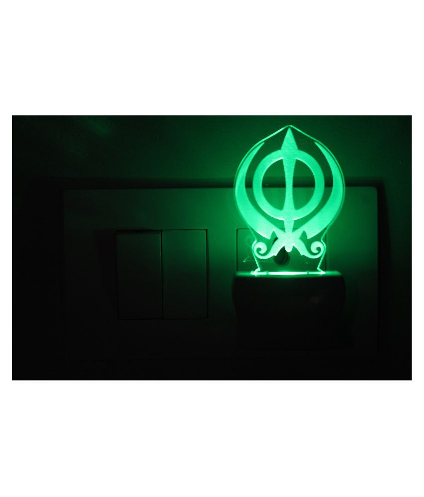     			AFAST Symbol ofSikh Khanda 3D Illusion LED Night Lamp Multi - Pack of 1