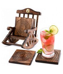 the furniture store Wood Square Coasters - Pack of 6
