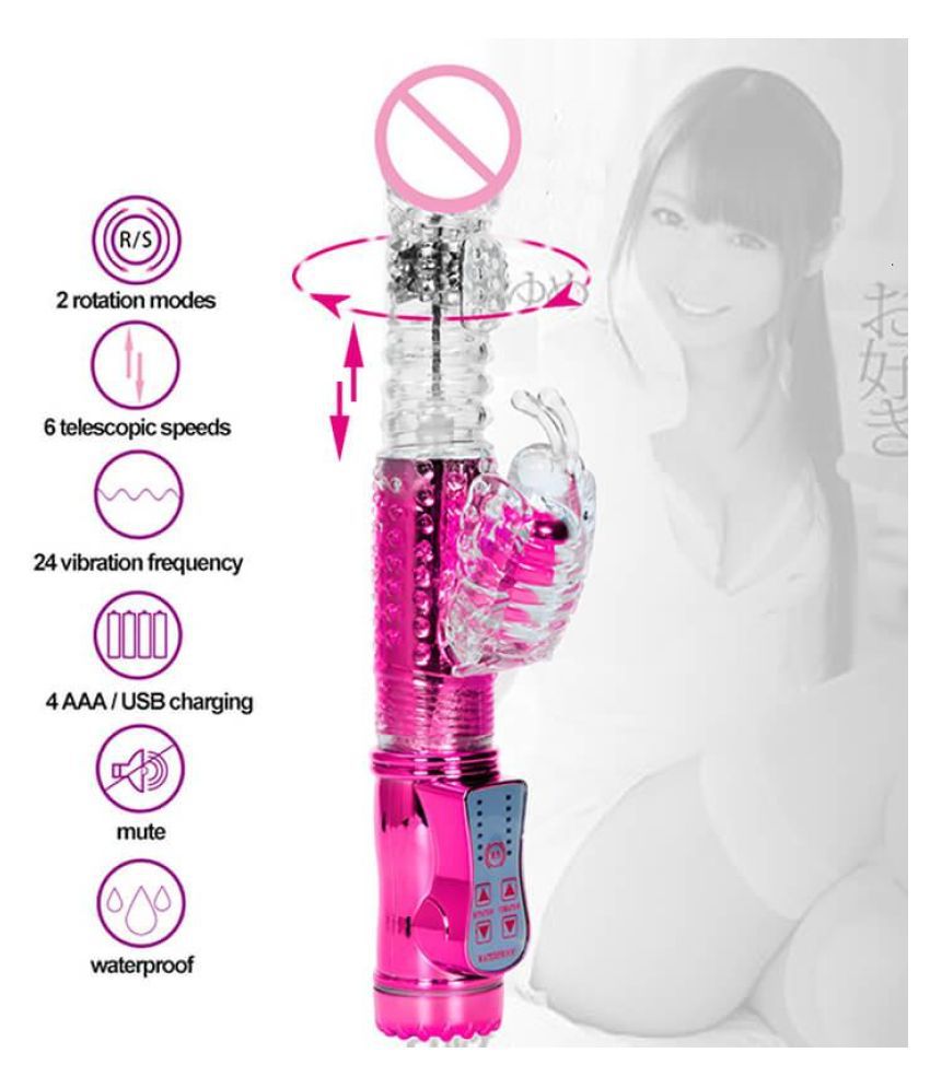     			36 Modes USB Rechargeable Rotating Rabbit Vibrator Waterproof Vibrating Anal Dildo G Spot Clitoris Stimulator Sex Toys for Woman