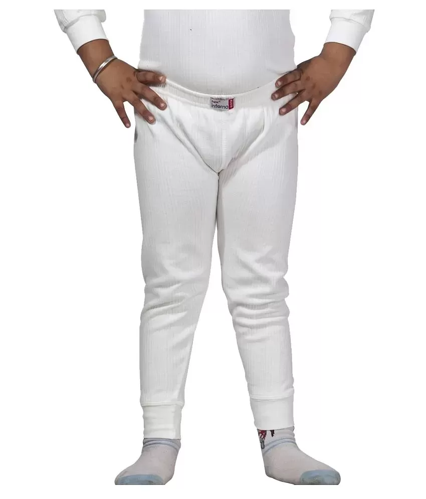 Lux Inferno White Thermal Top & Trouser Set for Girls