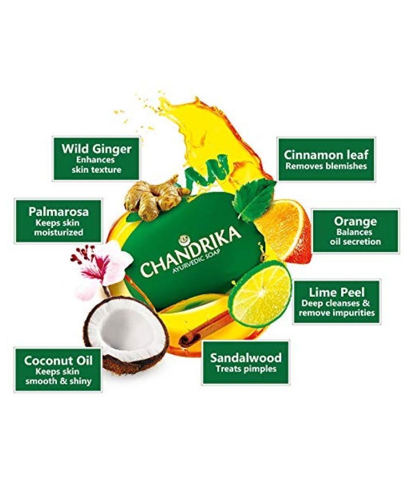 Chandrika Glycerine & 7 Ayurvedic extracts Gel Bar 115 g Pack of 5 Buy