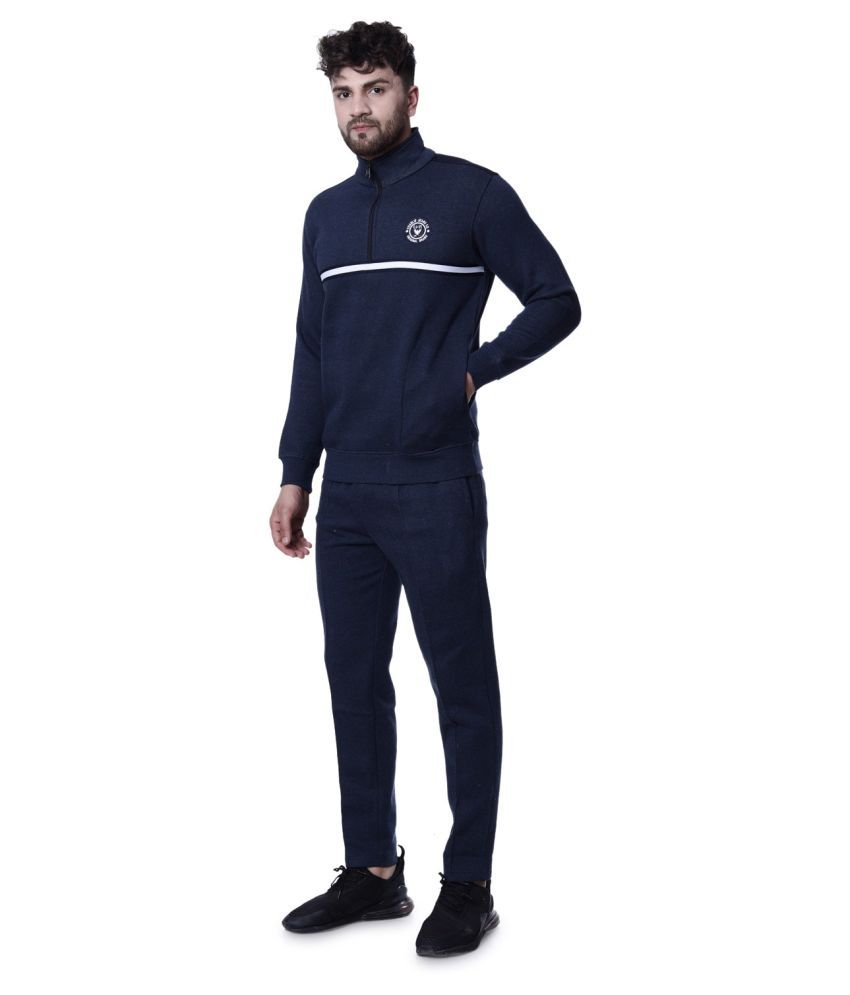 navy cotton tracksuit bottoms