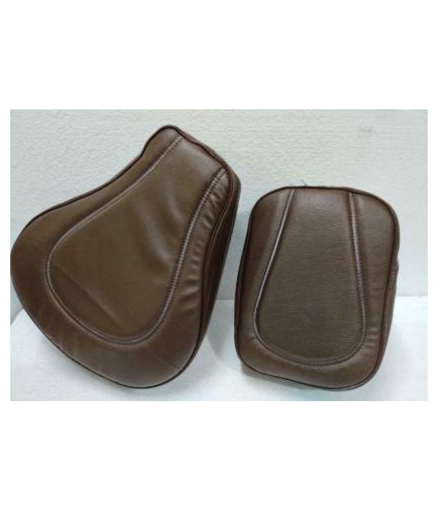     			Stylish Brown Seat Cover For Royal Enfiled Classic Gunmetal Gray 350CC 500 CC