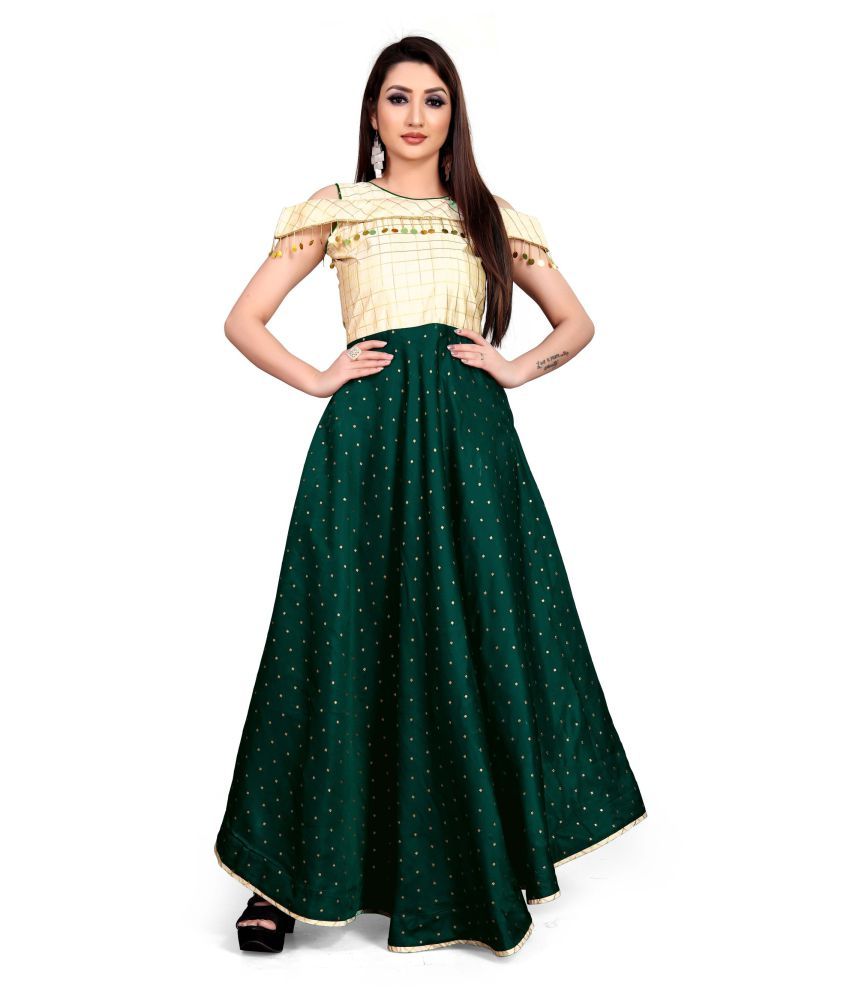 white ethnic gown