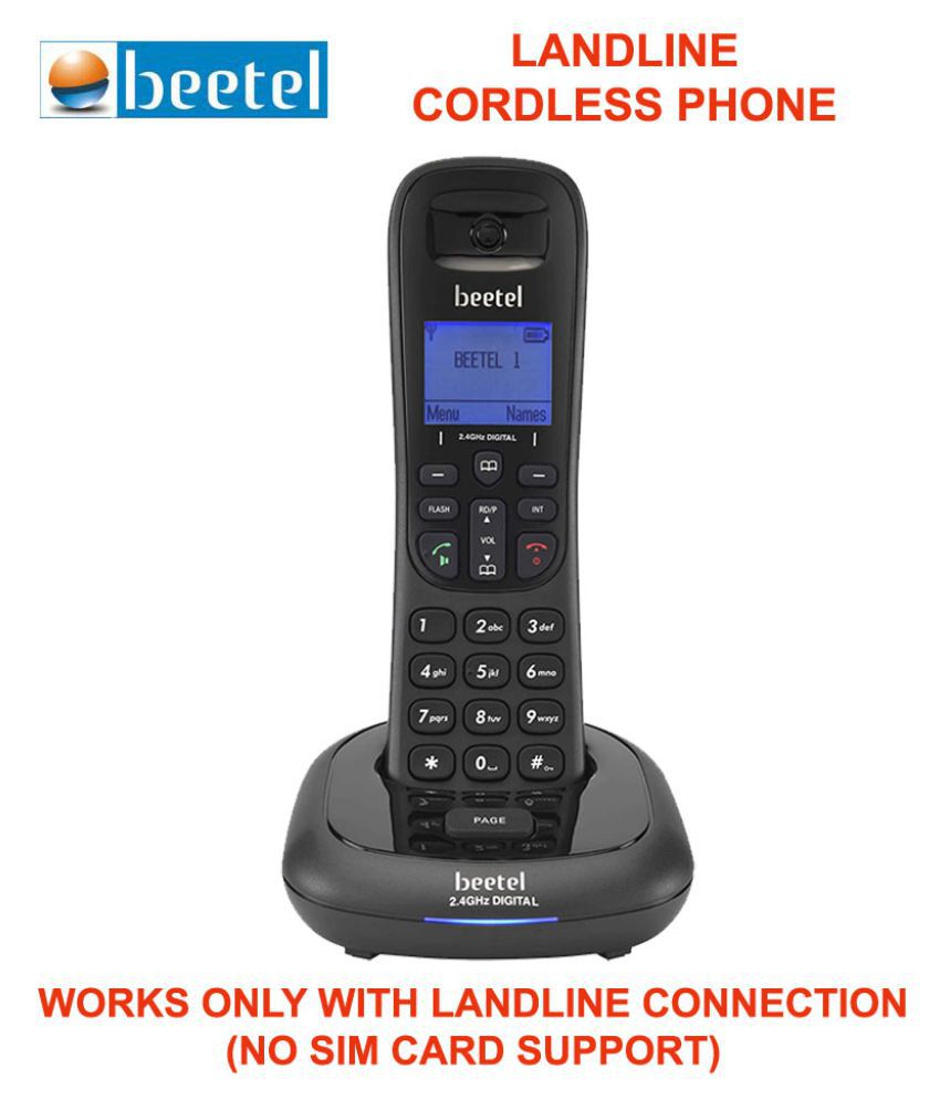 Beetel X91 Cordless Landline Phone ( Black )