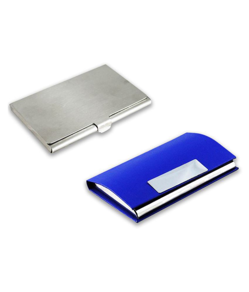     			auteur A13-54  Multicolor Artificial Leather Professional Looking Visiting Card Holders for Men and Women Set of 2 (upto 15 Cards Capacity)