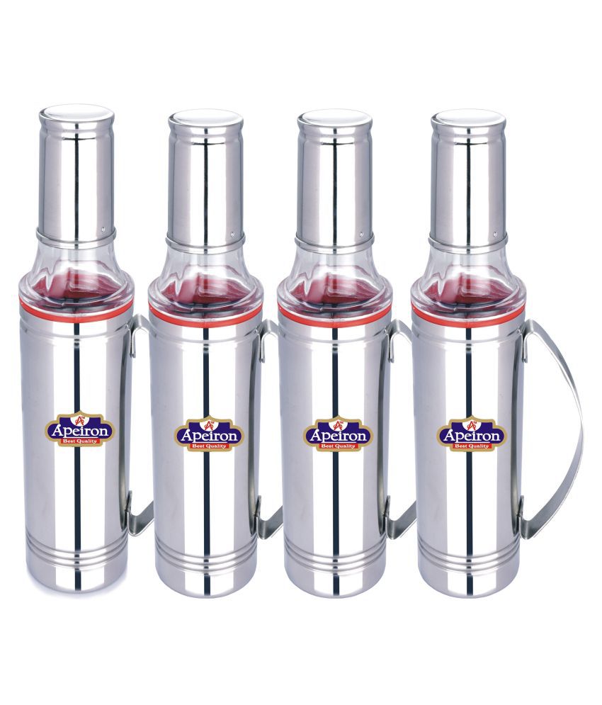     			APEIRON STAINLESS Steel Oil Container/Dispenser Set of 4 500 mL