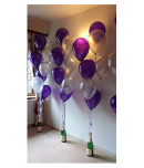 Blooms Theme Purple and Silver Balloons Metallic Latex Balloon (Set of 51 Pic)