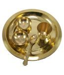 NEO CLASSIC Laddu Gopal Bhog Thali Set (1 Set, Brass) (5 Pieces, Gold) ( 7 inch)