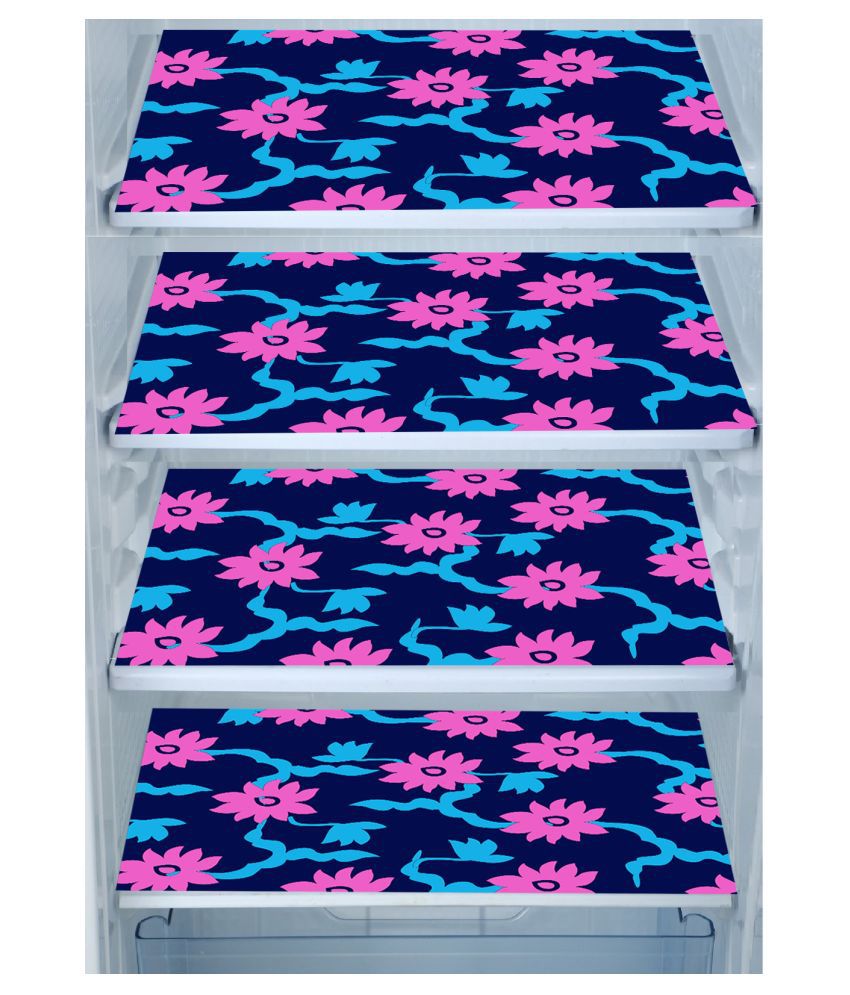     			E-Retailer Set of 4 PVC Pink Fridge Mats