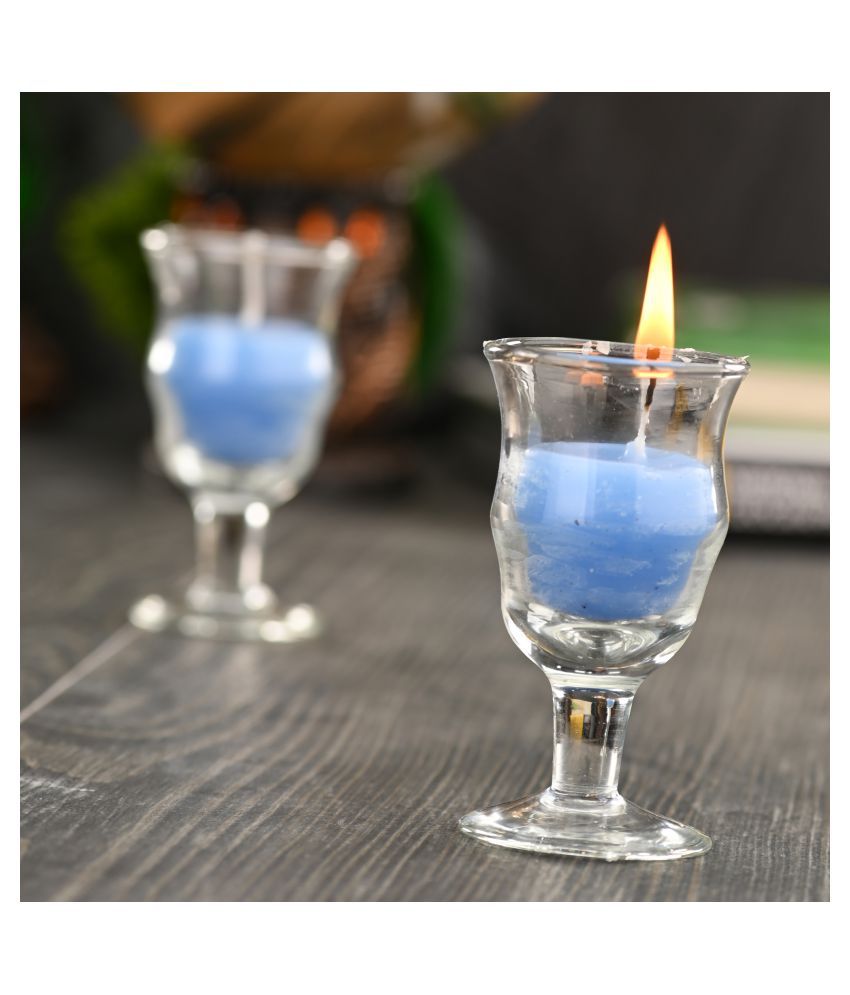     			Somil Blue Jar Candle - Pack of 4