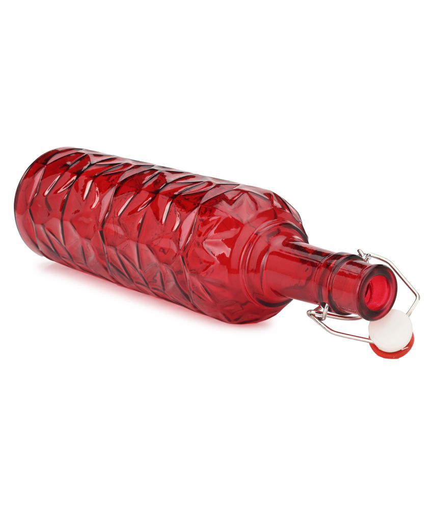     			Afast Glass Water Bottle, Red, Pack Of 1, 1000 ml