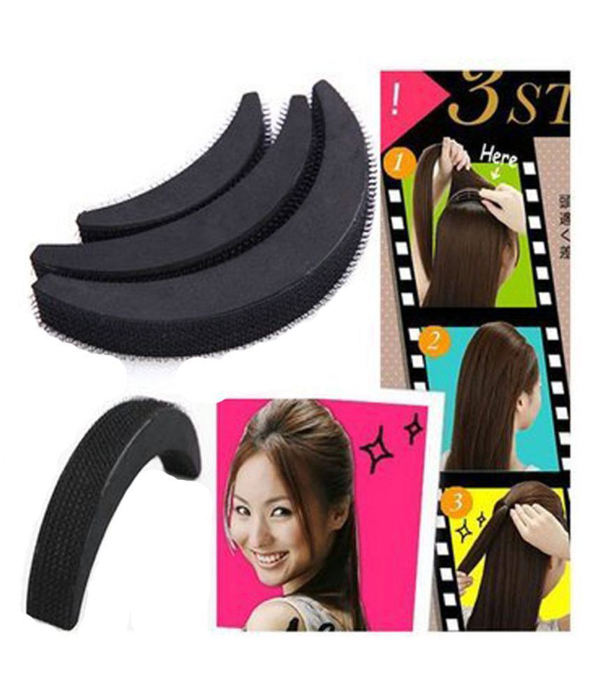 Buy VSAKSH Women's Black Bumpits Puff Maker Hairstyle Accessories (Set Of  3Pc) Online at Best Price in India - Snapdeal