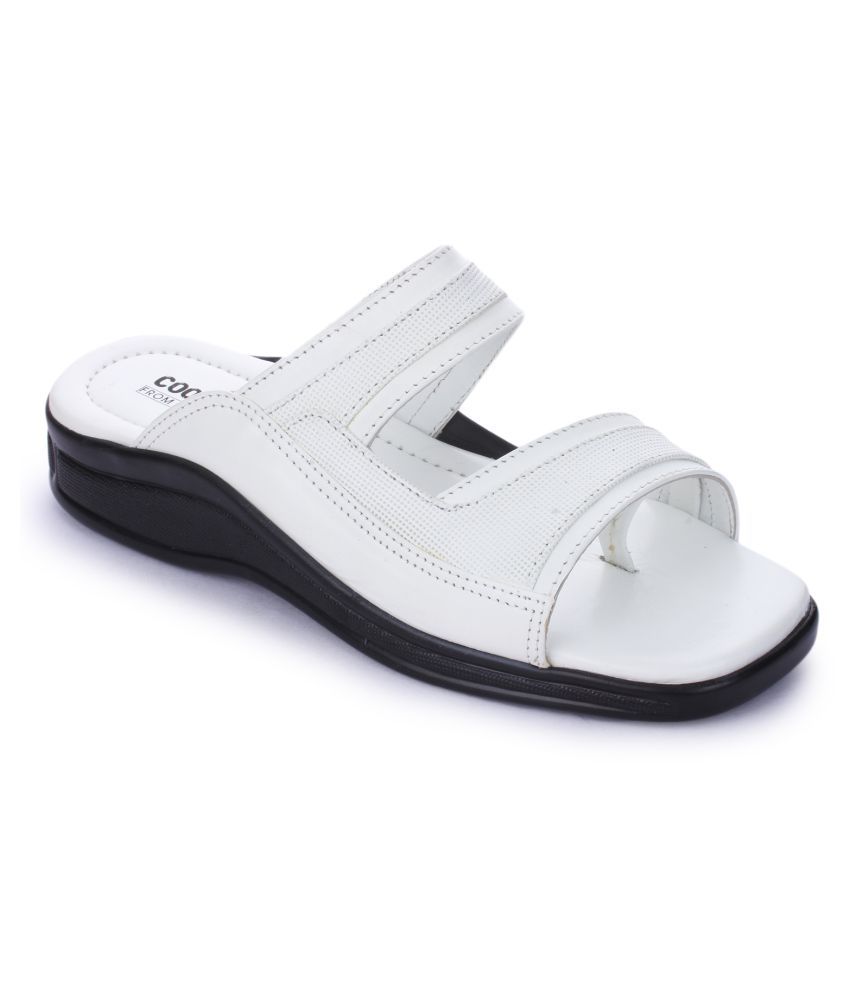     			Coolers By Liberty White Flip Flops