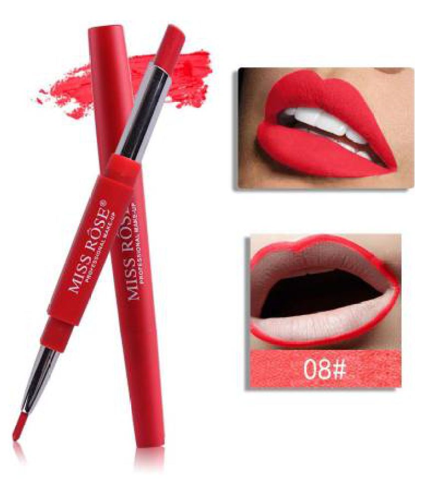     			Miss Rose pigment 2in1 lipstick lipliner Lipstick Flame Red 08 Dark Nude 2.1 g