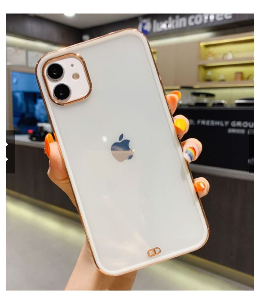 Apple Iphone 12 Pro Max Plain Cases Iphone 12 Pro Max White Gold Plated Designer Case Plain Back Covers Online At Low Prices Snapdeal India