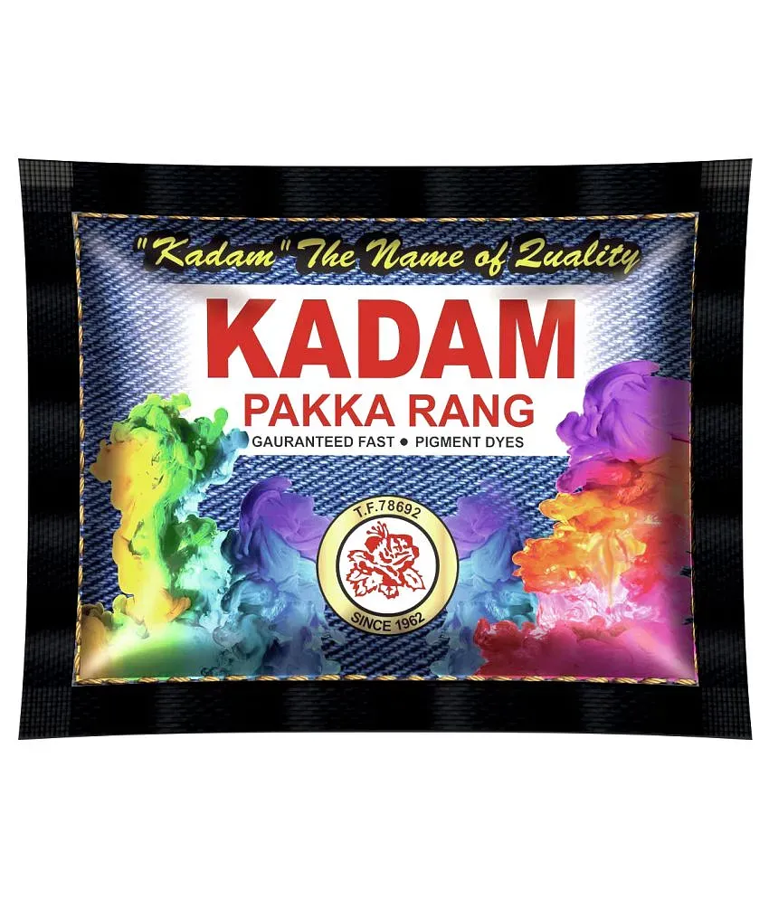 KADAM Pakka Rang Permanent Fabric Dye Colour, Shade No.17: Black, 25g  Pack - Pakka Rang Permanent Fabric Dye Colour, Shade No.17: Black