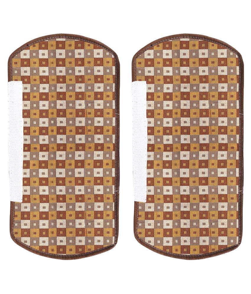     			E-Retailer Set of 2 Polyester Brown Fridge Handle Cover