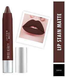 Swiss Beauty Lip Stain Matte Lipstick Lipstick (Coffee), 3.4gm