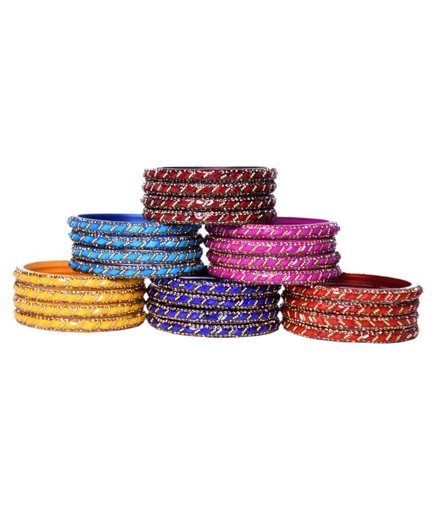 RS Bangles Glass Bangles Kangan Kada Set for Women & Girls Festive