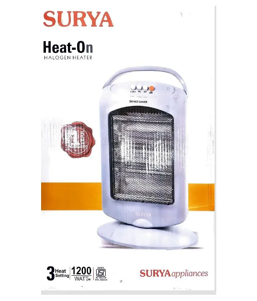 SURYA APPLIANCES 1200 SURYA HALOGEN HEATER Halogen Heater WHITE Price in  India - Buy SURYA APPLIANCES 1200 SURYA HALOGEN HEATER Halogen Heater WHITE  Online on Snapdeal