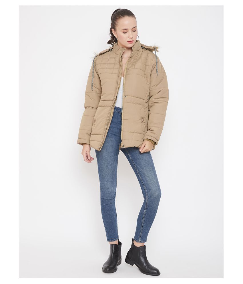 Buy EBABES Acrylic Khaki Parka Jackets Online at Best Prices in India ...