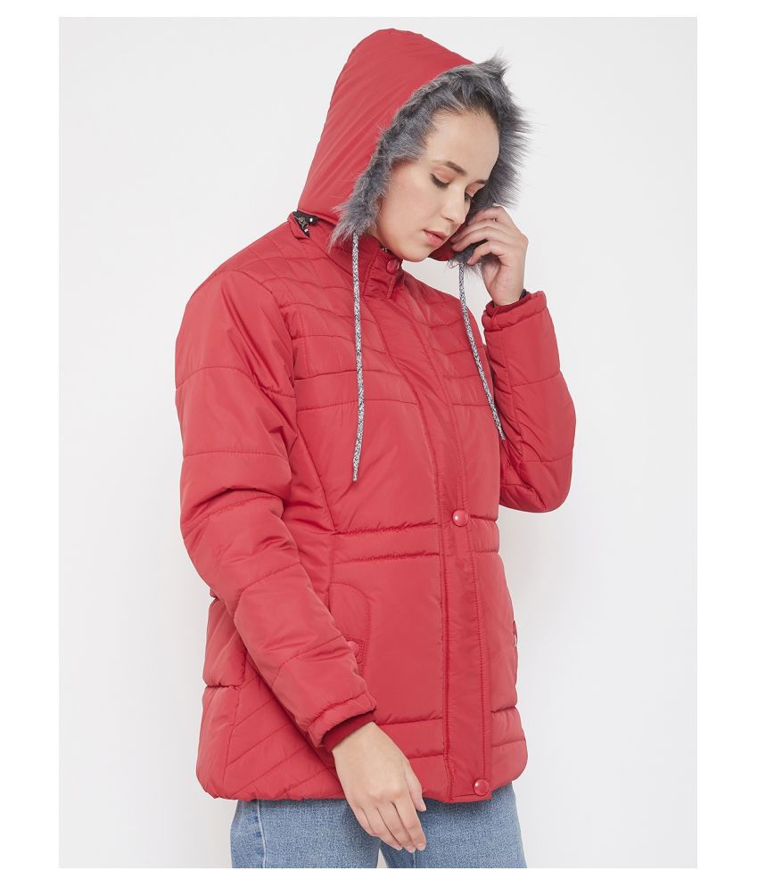 Buy EBABES Acrylic Red Parka Jackets Online at Best Prices in India ...