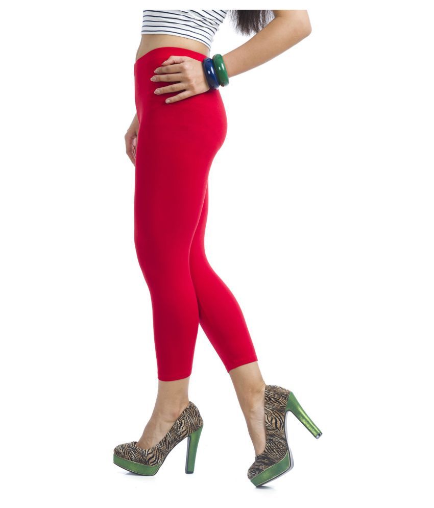 red lycra tights