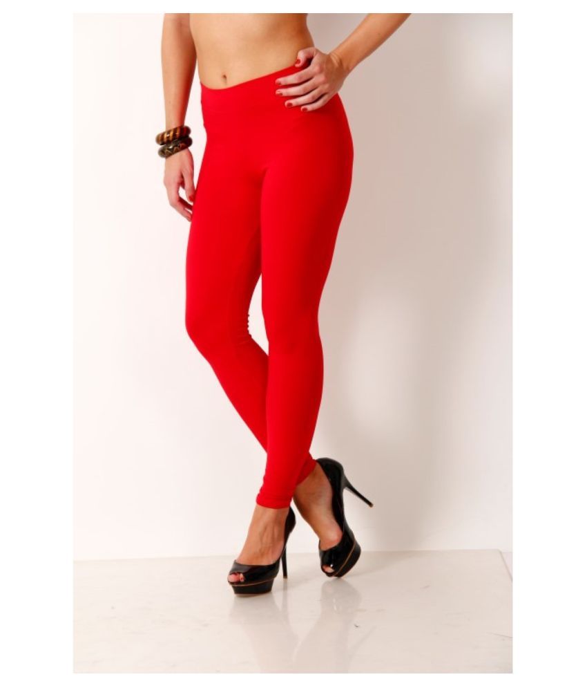 red lycra tights