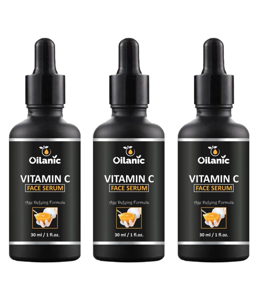     			Oilanic Vitamin C Face Serum-For Lightening & Brightening Face Serum 90 mL Pack of 3