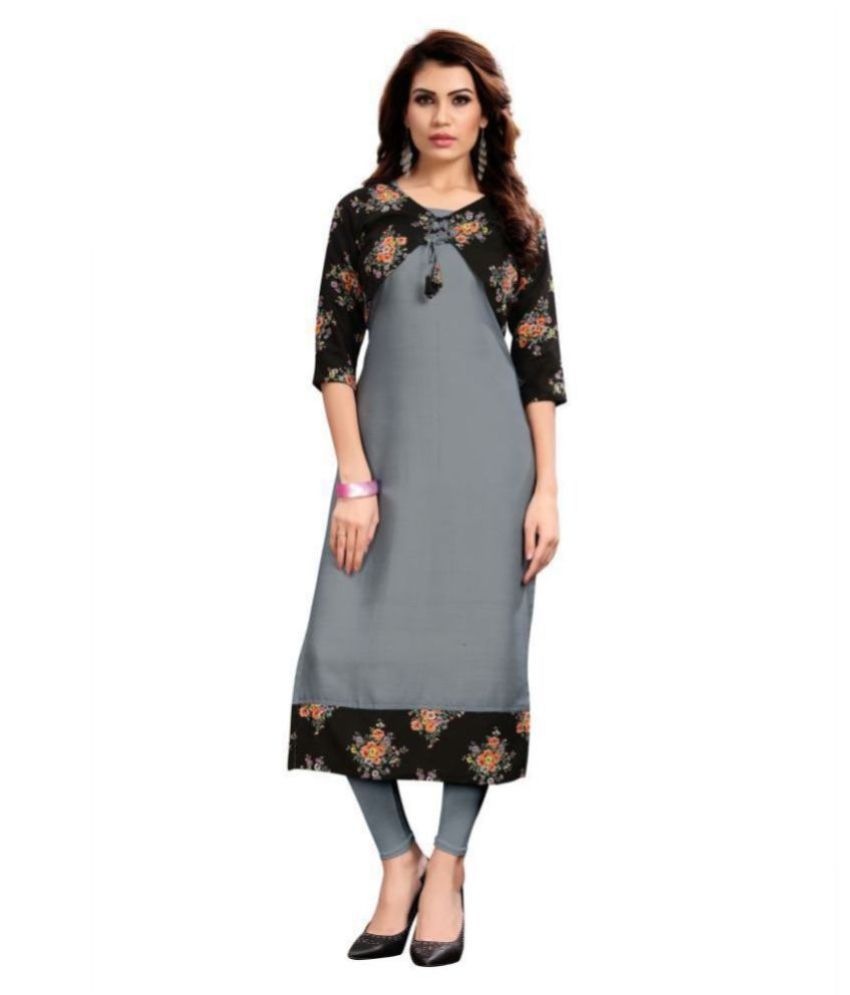 Ask Lady  Multicolor Rayon Womens Jacket Style Kurti  Buy Ask Lady   Multicolor Rayon Womens Jacket Style Kurti Online at Best Prices in India  on Snapdeal