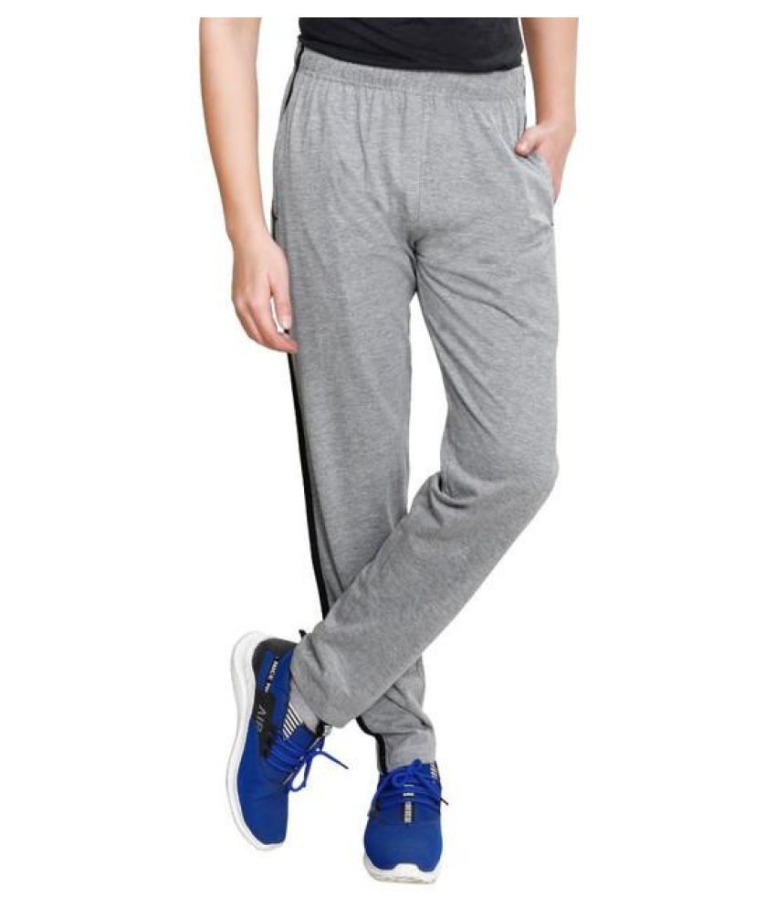 grey cotton track pants