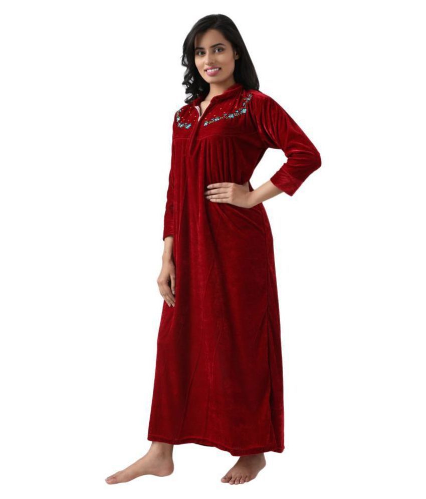 velvet nighty design