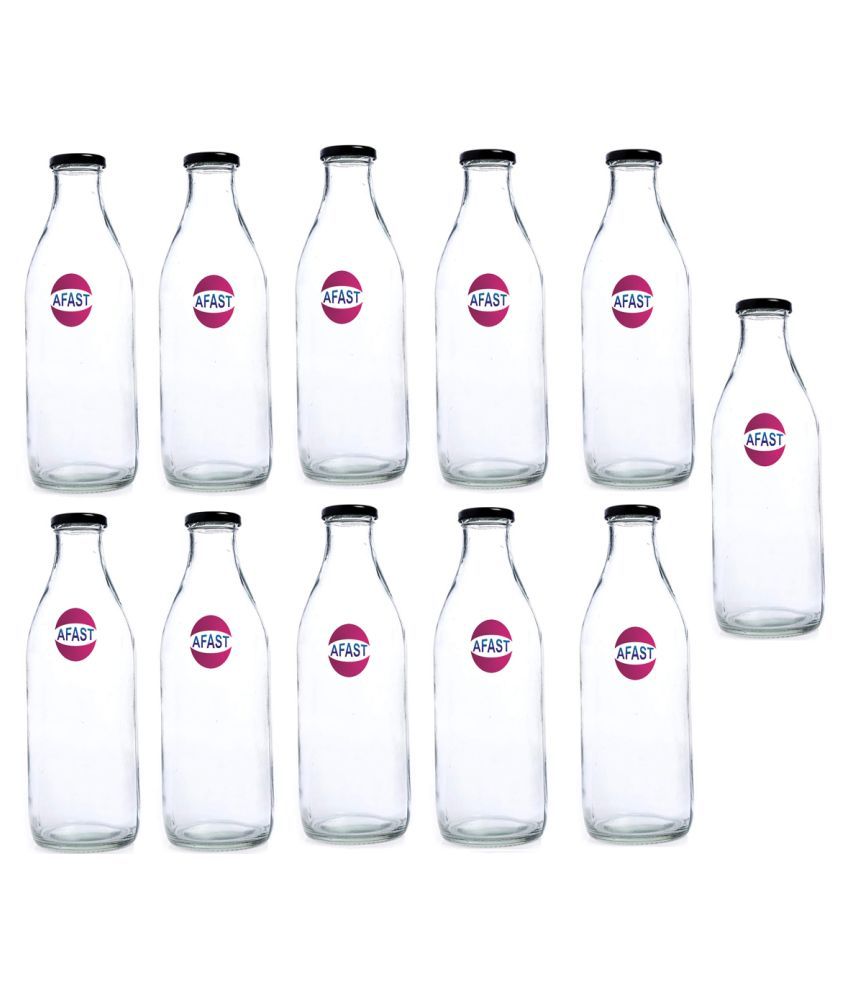     			Afast Glass Storage Bottle, Clear, Pack Of 11, 500 ml