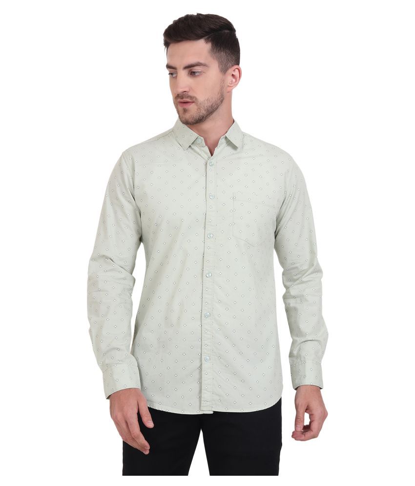 AADHAR Cotton Blend Green Shirt - Buy AADHAR Cotton Blend Green Shirt ...